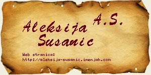 Aleksija Susanić vizit kartica